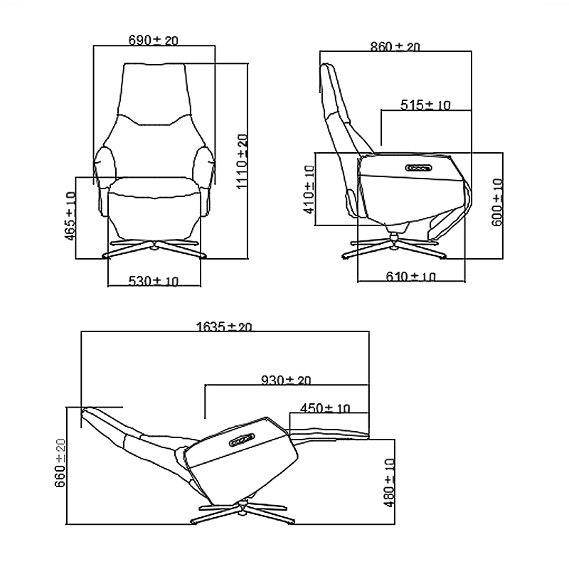 An excellent electric recliner KM7207