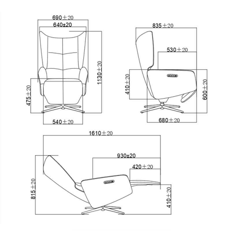 An excellent electric recliner KM6206