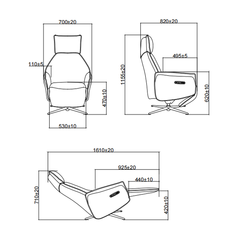 An excellent electric recliner KM6204