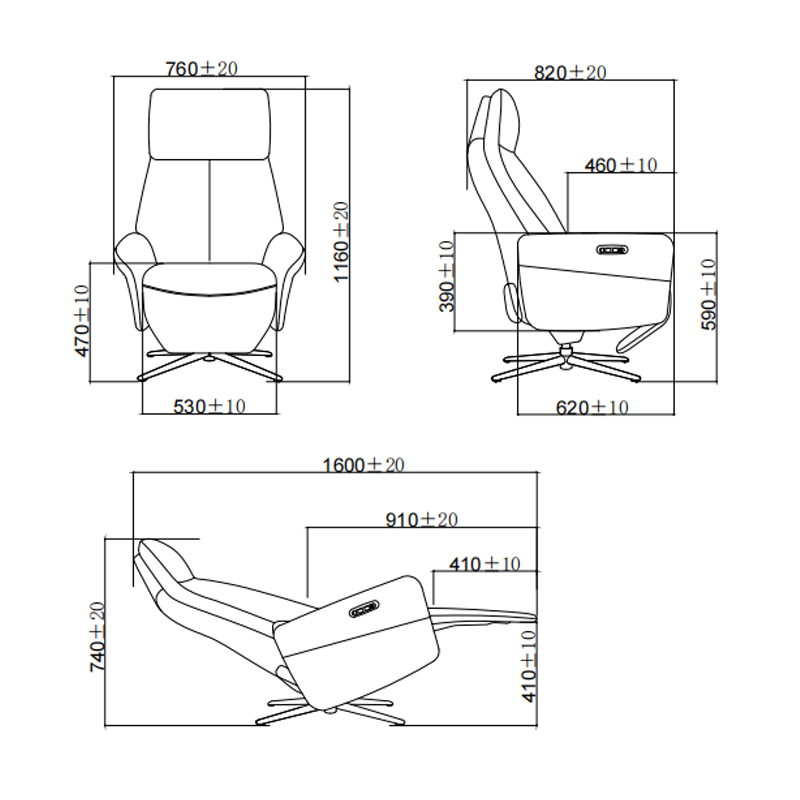 An excellent electric recliner KM6205