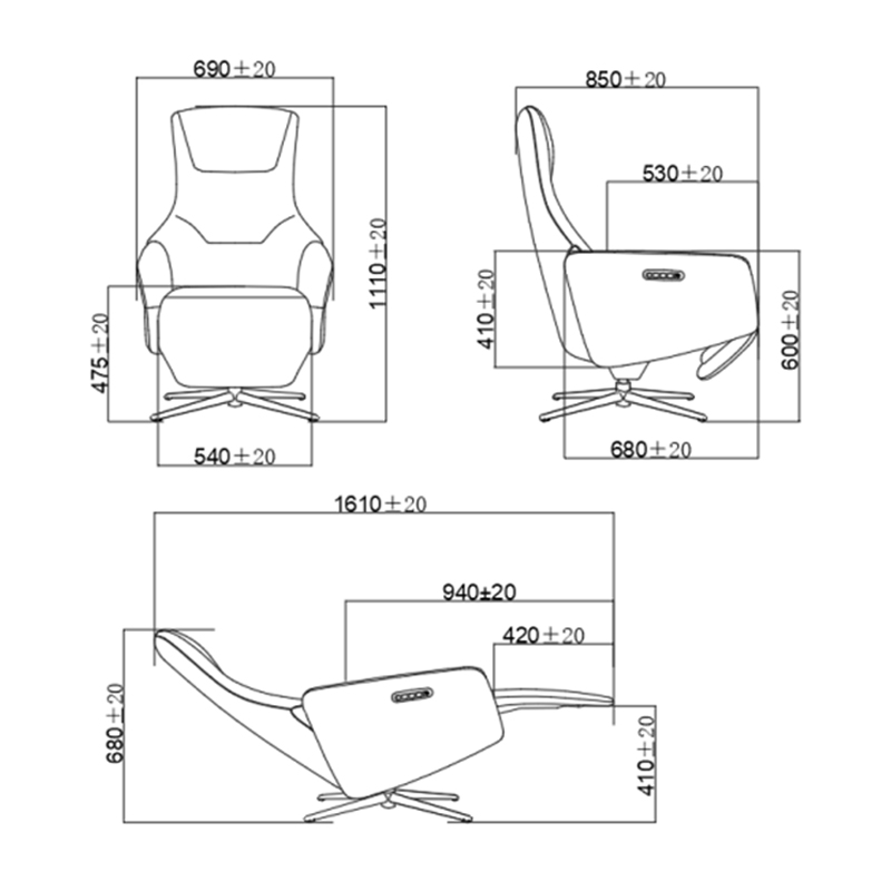 Electric recliner KM6207