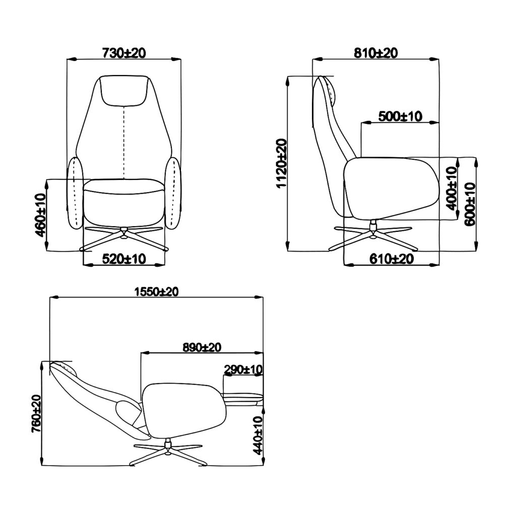 Practical Manual Recliner Chair KM6301
