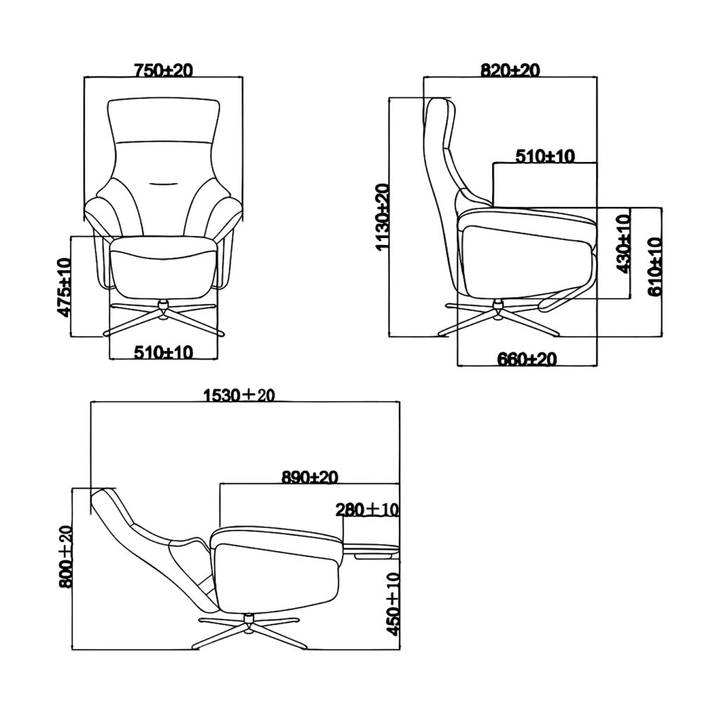 Practical Manual Recliner Chair KM6305SD