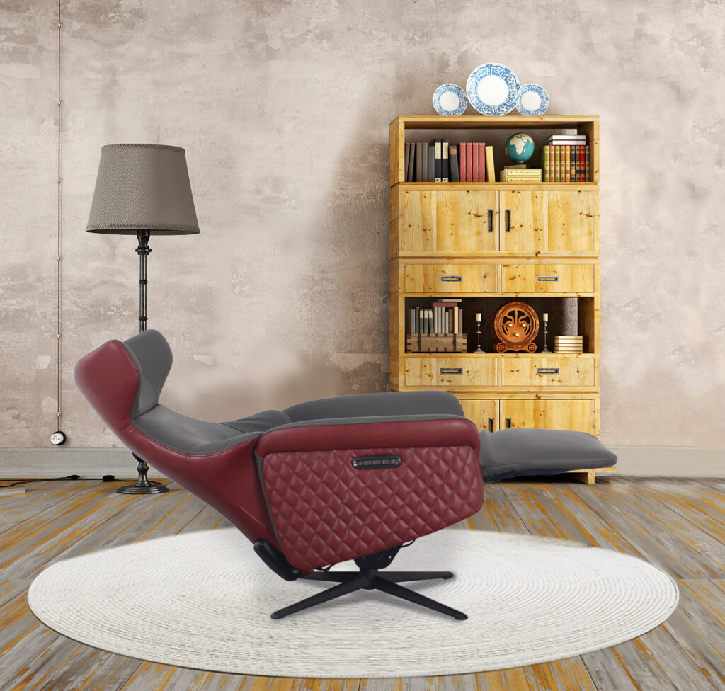 Electric Recliner KM6003 (Gray and Red)