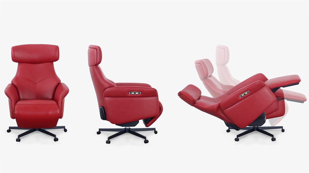 Recliner for offices and hotels - ergonomic adjustable angle feature