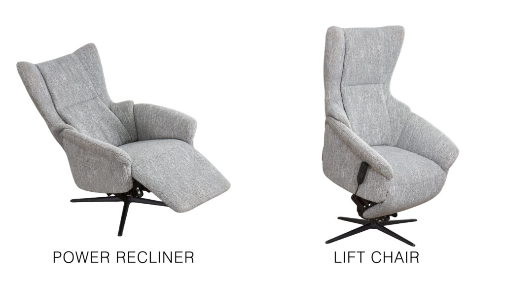 lift chair vs power recliner comparison chart